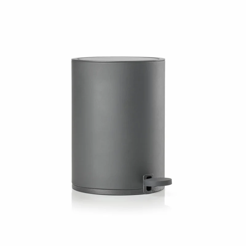 Zone Denmark Pedaleimer Karma, Treteimer, Mülleimer, Kosmetikeimer, Badeimer, Metall, Grey, 3 L, 10056