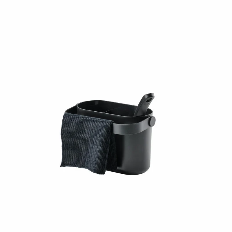 Zone Denmark Geschirrspülset Circular, 3-tlg., Spülbürste, Spültuch, Utensilien Halter, Schwammhalter, Black, 26728