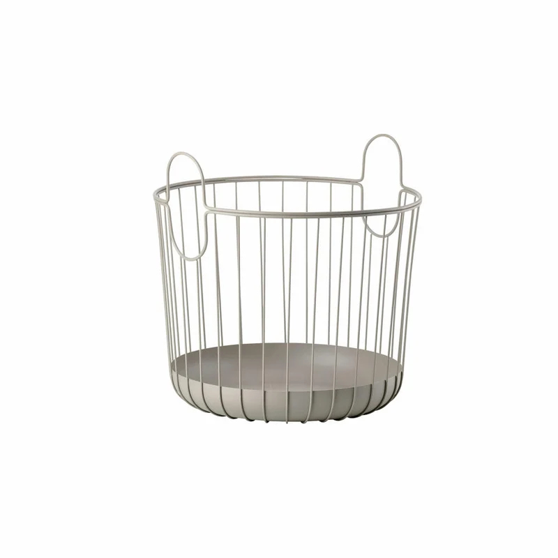 Zone Denmark Korb Inu, Metallkorb, Wäschekorb, Dekokorb, Übertopf, Metall, Taupe, Ø 40.6 cm, 10552
