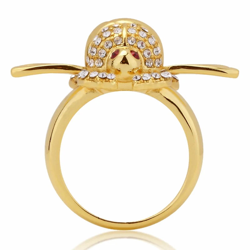 Goebel Aladdin Gold Scarabäus Ring, Disney, Käfer Ring, Schmuck, Gelbgold, 14 Karat, Größe 7, 12101691
