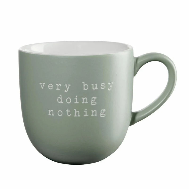 ASA Selection Hey! Henkelbecher, Tasse, Kaffeebecher, Teetasse, New Bone China, Very busy doing nothing, 350 ml, 17074277
