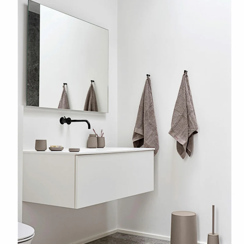 Zone Denmark Pedaleimer Nova, Treteimer, Mülleimer, Kosmetikeimer, Badeimer, ABS, Taupe, 3 L, 28089