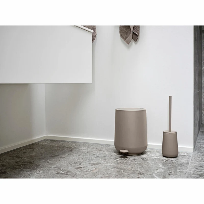 Zone Denmark Pedaleimer Nova, Treteimer, Mülleimer, Kosmetikeimer, Badeimer, ABS, Taupe, 3 L, 28089