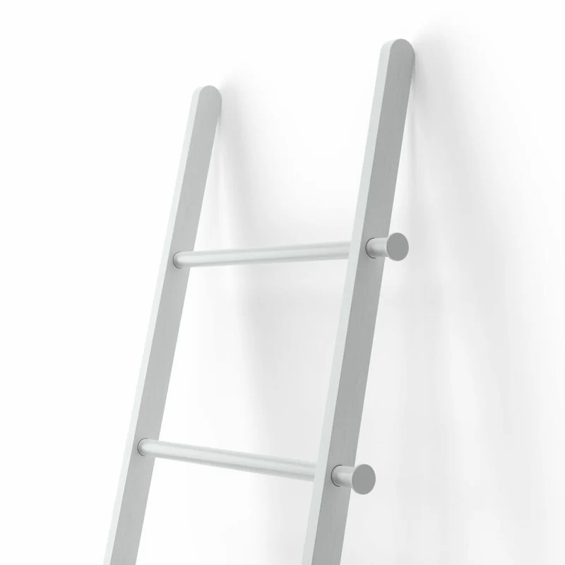 Umbra Kleiderleiter Leana, Handtuchleiter, Kleiderständer, Pappelholz, Weiß, 152 cm, 1017445-660