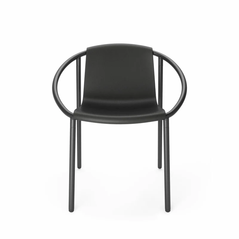 Umbra Stuhl Ringo, Esszimmerstuhl,Terassenstuhl, Stahl, Kunststoff, Schwarz, 55 x 64 x 74 cm, 1018223-040