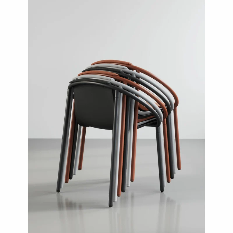 Umbra Stuhl Ringo, Esszimmerstuhl,Terassenstuhl, Stahl, Kunststoff, Schwarz, 55 x 64 x 74 cm, 1018223-040