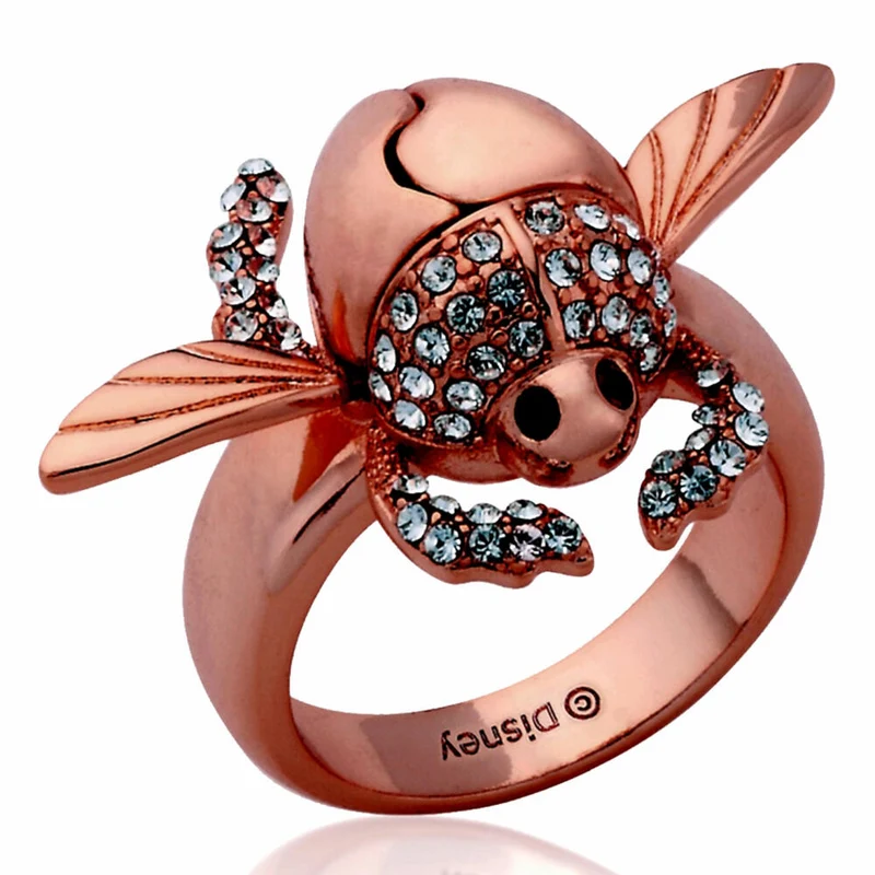 Goebel Aladdin Gold Scarabäus Ring, Disney, Käfer Ring, Schmuck, Rotgold, 14 Karat, Größe 7, 12101661