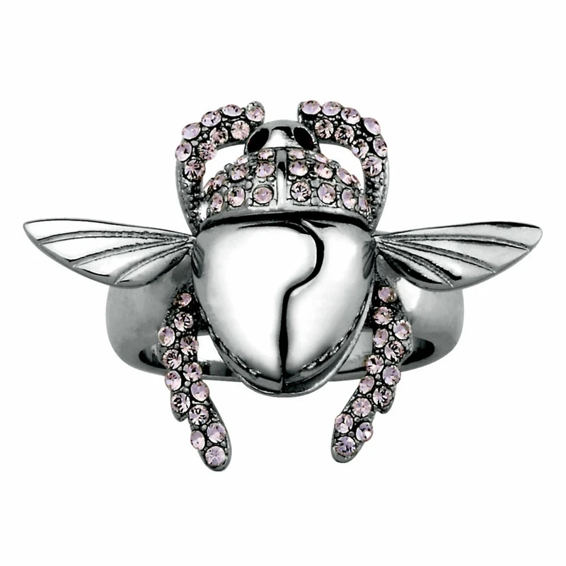 Goebel Aladdin Goldener Scarabäus Ring, Disney, Käfer Ring, Schmuck, Weißgold, 14 Karat, Größe 8, 12101641