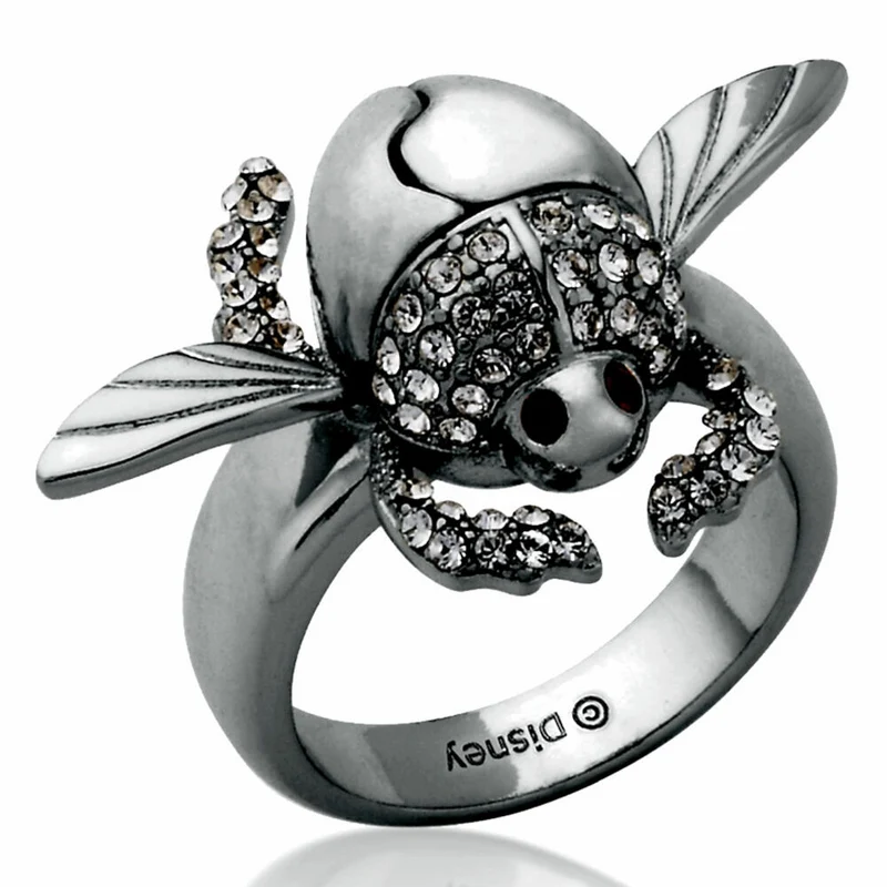 Goebel Aladdin Goldener Scarabäus Ring, Disney, Käfer Ring, Schmuck, Weißgold, 14 Karat, Größe 7, 12101631