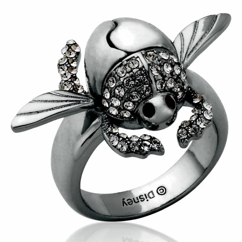 Goebel Aladdin Goldener Scarabäus Ring, Disney, Käfer Ring, Schmuck, Weißgold, 14 Karat, Größe 6, 12101621