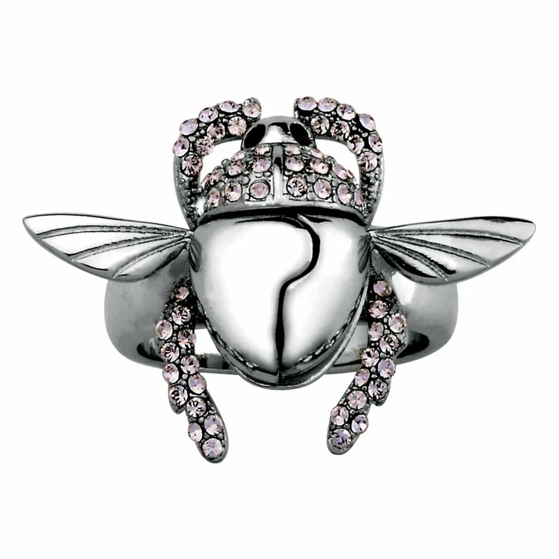Goebel Aladdin Goldener Scarabäus Ring, Disney, Käfer Ring, Schmuck, Weißgold, 14 Karat, Größe 6, 12101621