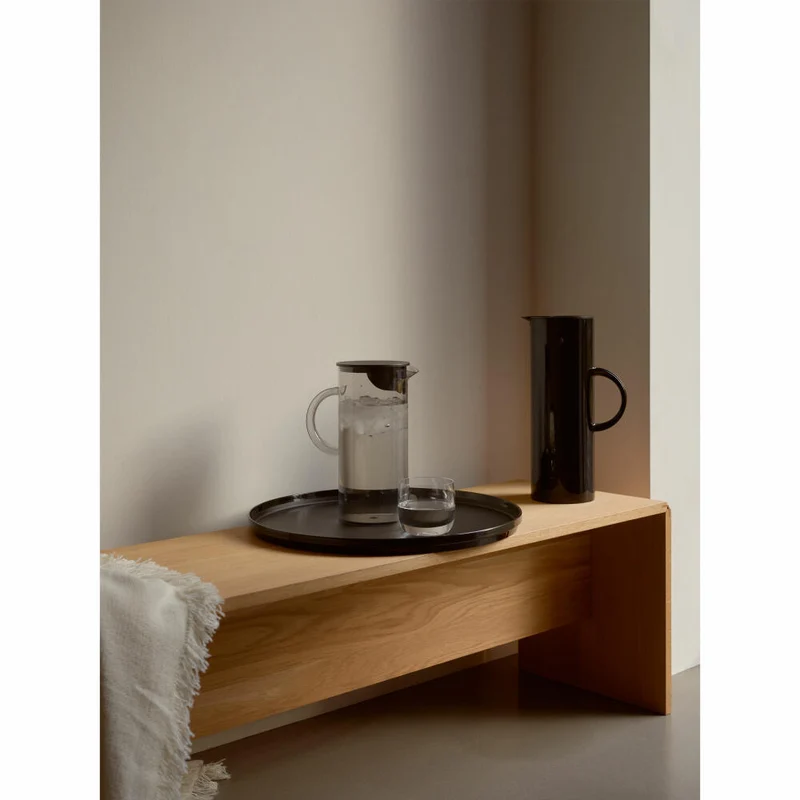 Stelton Serviertablett EM, Tablett rund, ABS-Kunststoff, Black, 40 cm, 1309