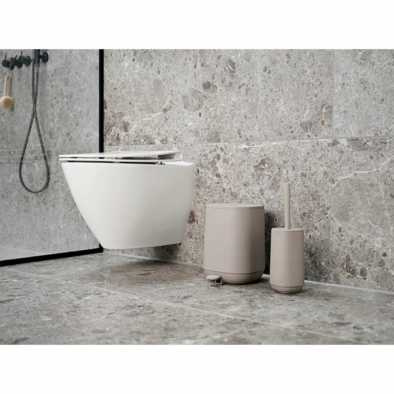 Zone Denmark Pedaleimer Time, Treteimer, Mülleimer, Kosmetikeimer, Badeimer, ABS, Concrete, 3 L, 28128
