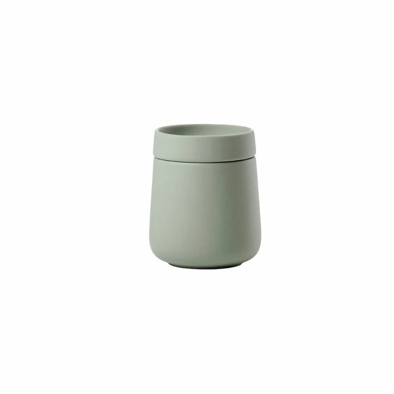 Zone Denmark Gefäß mit Deckel Nova One, Keramikbehälter, Aufbewahrungsdose, Badezimmer, Steinzeug, Matcha Green, 290 ml, 28188