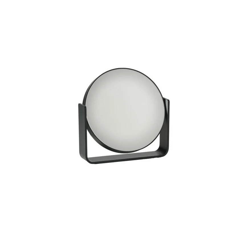 Zone Denmark Tischspiegel Ume, Kosmetikspiegel, Spiegel, 5-fach Vergrößerung, Aluminium Lackiert / Glas, Black, 28222