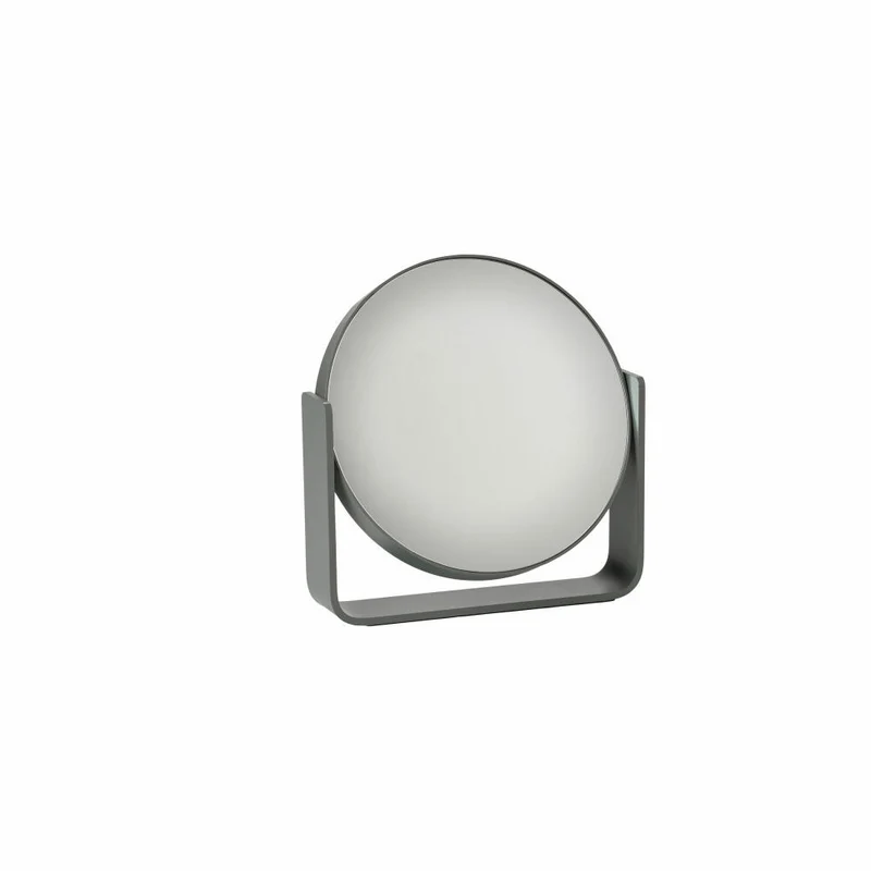 Zone Denmark Tischspiegel Ume, Kosmetikspiegel, Spiegel, 5-fach Vergrößerung, Aluminium Lackiert / Glas, Grey, 28224