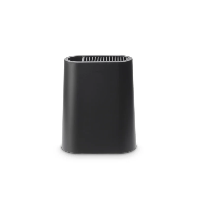 Brabantia Messerblock mit Utensilienhalter Profile, Messerhalter, Messerständer, Kunststoff, Dark Grey, 129889