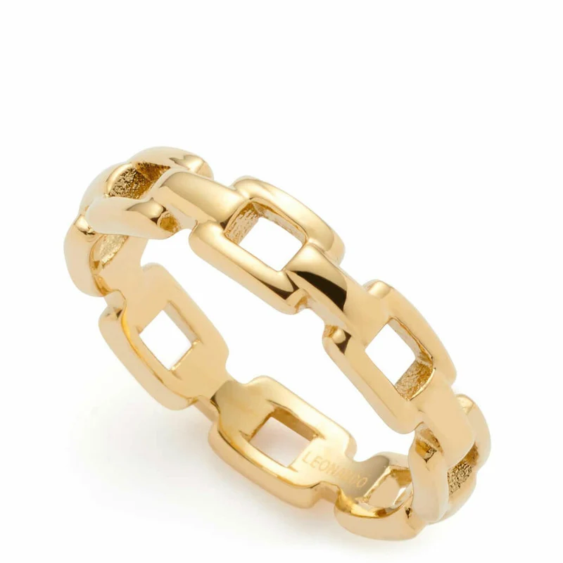 Leonardo Jewels Ring Rocky CIAO, Fingerschmuck, Edelstahl, Gold, Größe 17, 022974
