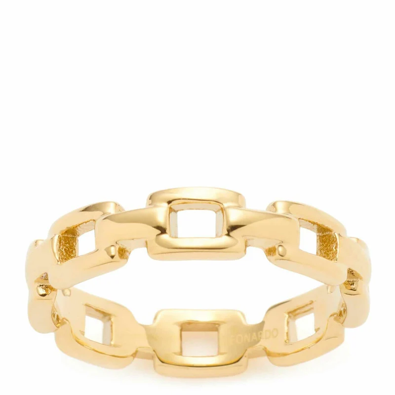 Leonardo Jewels Ring Rocky CIAO, Fingerschmuck, Edelstahl, Gold, Größe 19, 022976