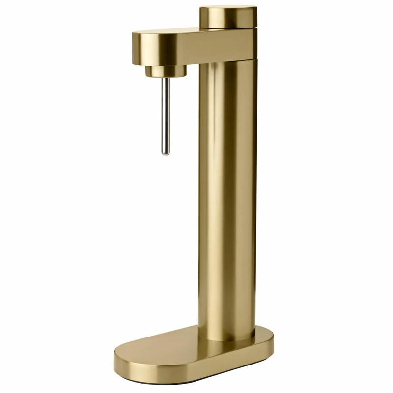 Stelton Wassersprudler Brus, für kohlensäurehaltige Getränke, Edelstahl, Kunststoff, Brushed Brass, 2100-3