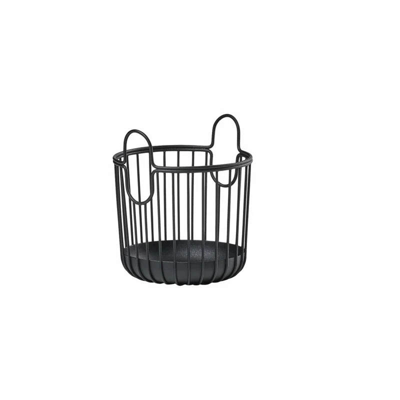 Zone Denmark Korb Inu, Metallkorb, Aufbewahrungskorb, Make Up Organizer, Metall / Eisen, Black, Ø 10.5 cm, 28259