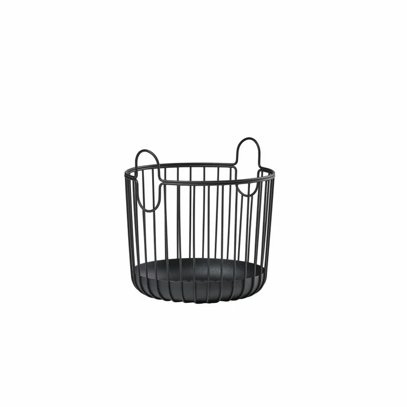 Zone Denmark Korb Inu, Metallkorb, Wäschekorb, Dekokorb, Übertopf, Metall, Black, Ø 20 cm, 28262