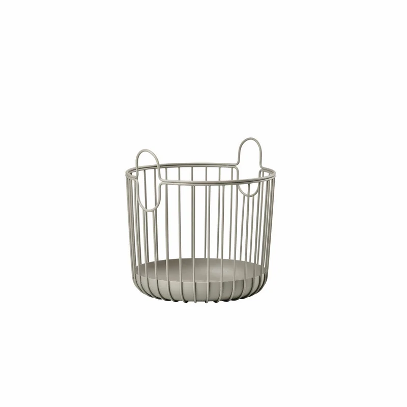 Zone Denmark Korb Inu, Metallkorb, Wäschekorb, Dekokorb, Übertopf, Metall, Taupe, Ø 20 cm, 28264