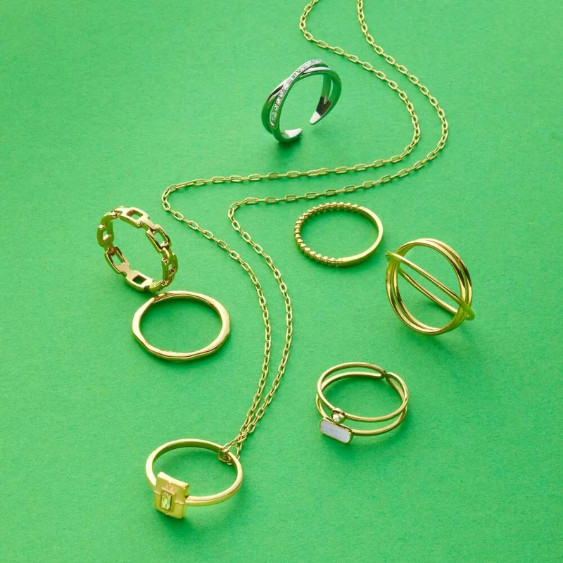 Leonardo Jewels Ring 17 Trinity CIAO, Fingerring, Schmuck, Edelstahl IP Gold, Glas, 023319