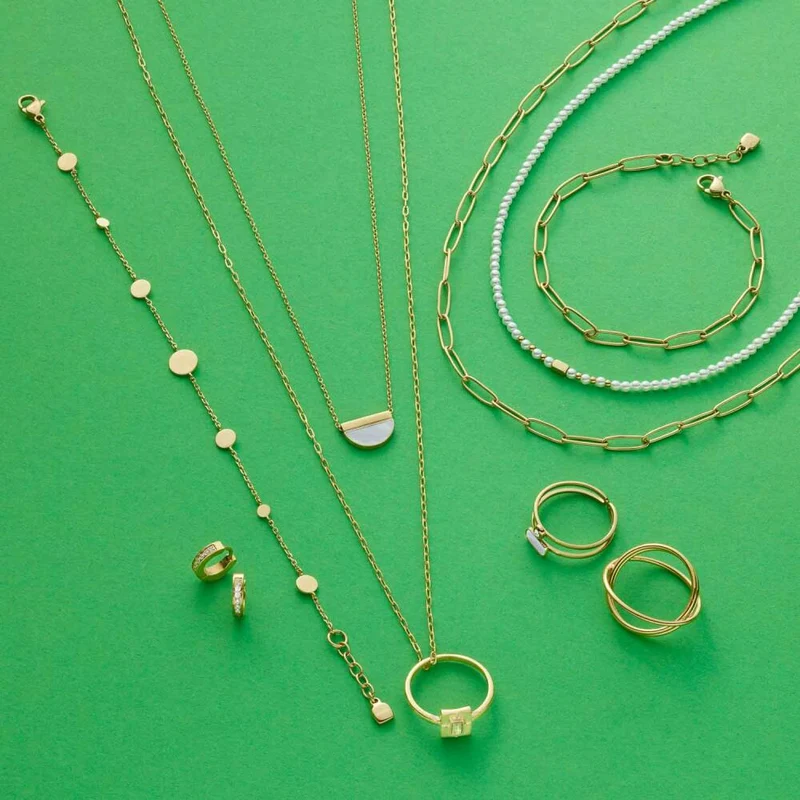 Leonardo Jewels Ring 17 Trinity CIAO, Fingerring, Schmuck, Edelstahl IP Gold, Glas, 023319