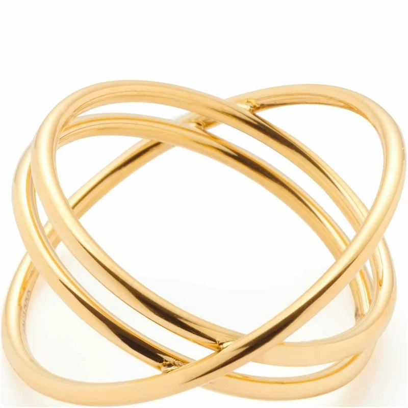 Leonardo Jewels Ring 18 Trinity CIAO, Fingerring, Schmuck, Edelstahl IP Gold, Glas, 023320