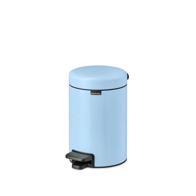 Brabantia Treteimer NewIcon, Kosmetikeimer, Mülleimer, Abfallbehälter, Stahl, Dreamy Blue, 3 L, 202582