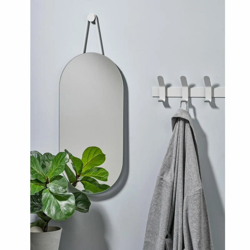 Zone Denmark Wandspiegel A-Wall Mirror, Wand Spiegel, Garderobenspiegel, Metall, Soft Grey, 60 x 30 cm, 332069