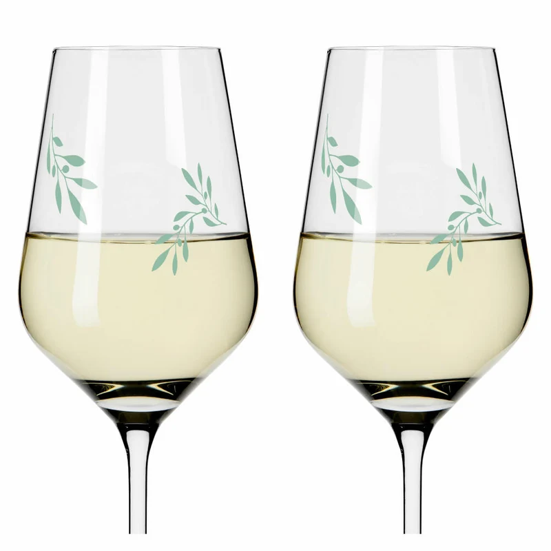 Ritzenhoff Weißweinglas 2er-Set Organix 001, Romi Bohnenberg, Kristallglas, 380 ml, 3922001