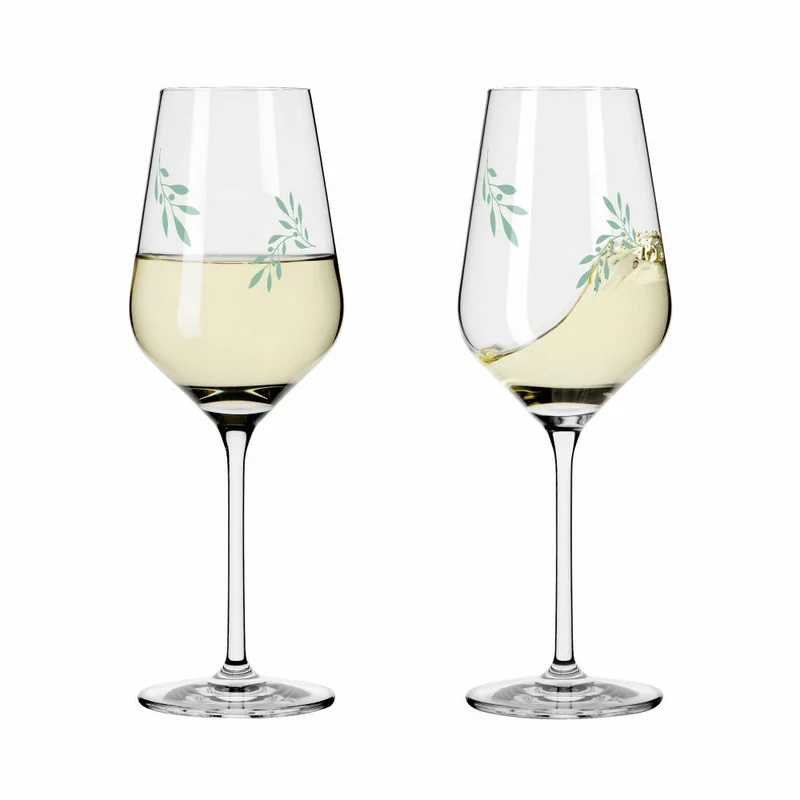 Ritzenhoff Weißweinglas 2er-Set Organix 001, Romi Bohnenberg, Kristallglas, 380 ml, 3922001