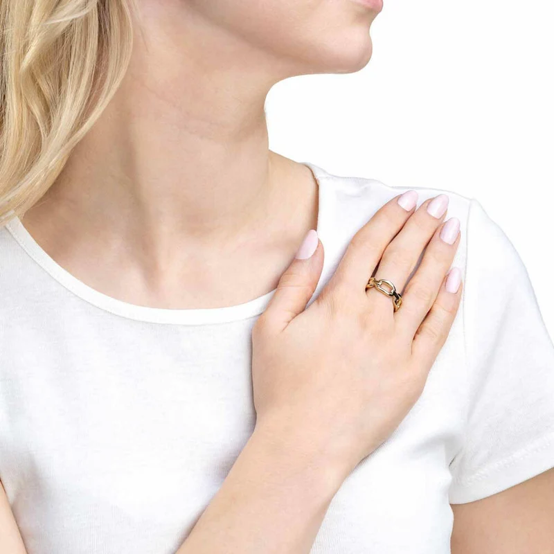 Leonardo Jewels Ring Mathilde, Fingerring, Fingerschmuck, Schmuck, Größe 20, Edelstahl IP Gold , 024272