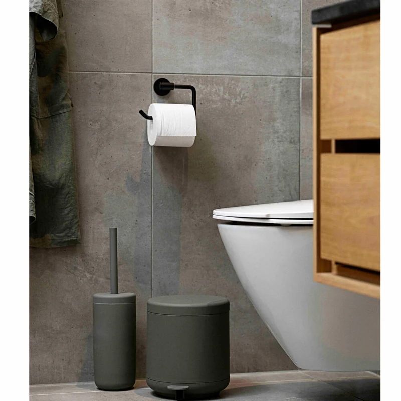 Zone Denmark Pedaleimer Ume, Treteimer, Mülleimer, Kosmetikeimer, Badeimer, ABS, Olive Green, 4 L, 26436