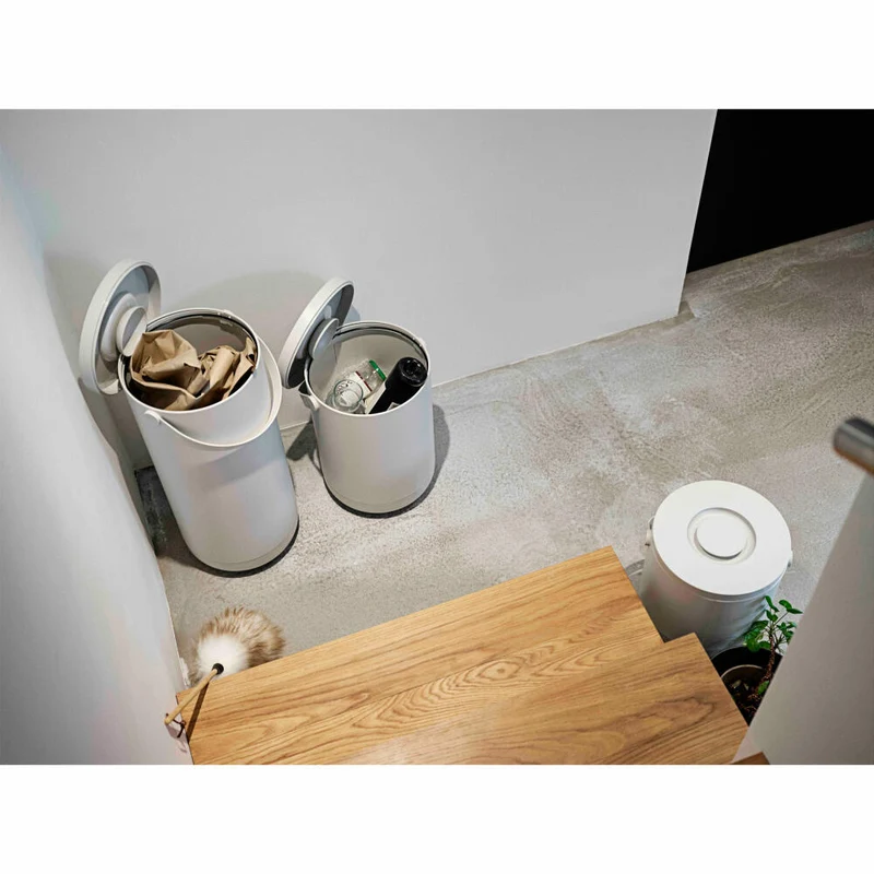 Zone Denmark Mülleimer Circular, Bio-Abfalleimer, Abfallbehälter, Tischeimer, ABS, Warm Grey, 15 L, 26514