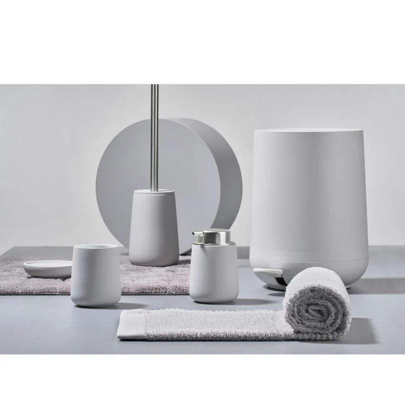 Zone Denmark Pedaleimer Nova, Treteimer, Mülleimer, Kosmetikeimer, Badeimer, ABS, Soft Grey, 5 L, 331230