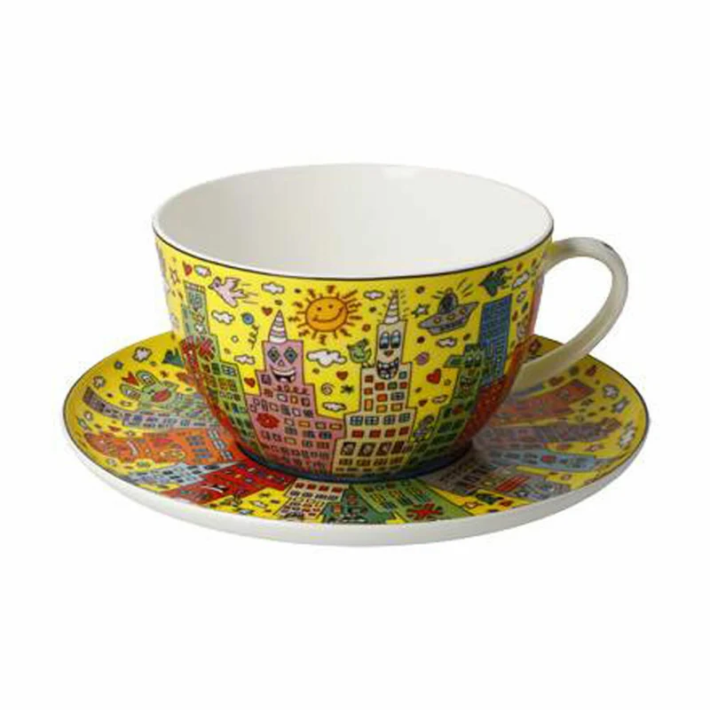 Goebel Milchkaffeetasse James Rizzi - My New York City Sunset, Tasse, Kaffeetasse, Teetasse, Fine Bone China, 26103311
