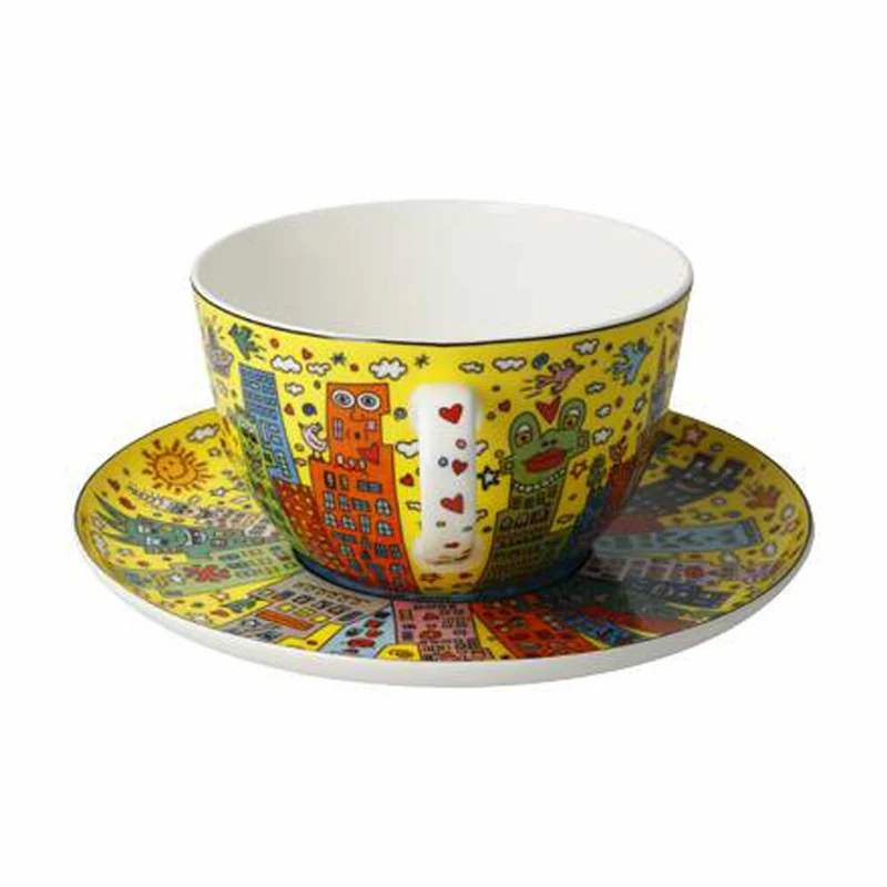 Goebel Milchkaffeetasse James Rizzi - My New York City Sunset, Tasse, Kaffeetasse, Teetasse, Fine Bone China, 26103311