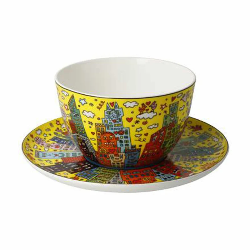 Goebel Milchkaffeetasse James Rizzi - My New York City Sunset, Tasse, Kaffeetasse, Teetasse, Fine Bone China, 26103311