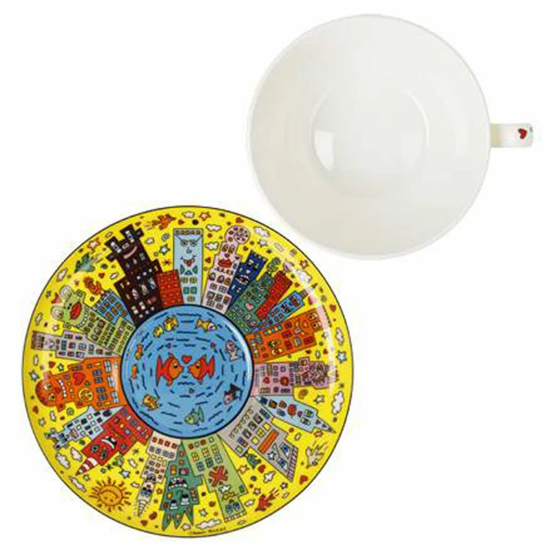 Goebel Milchkaffeetasse James Rizzi - My New York City Sunset, Tasse, Kaffeetasse, Teetasse, Fine Bone China, 26103311
