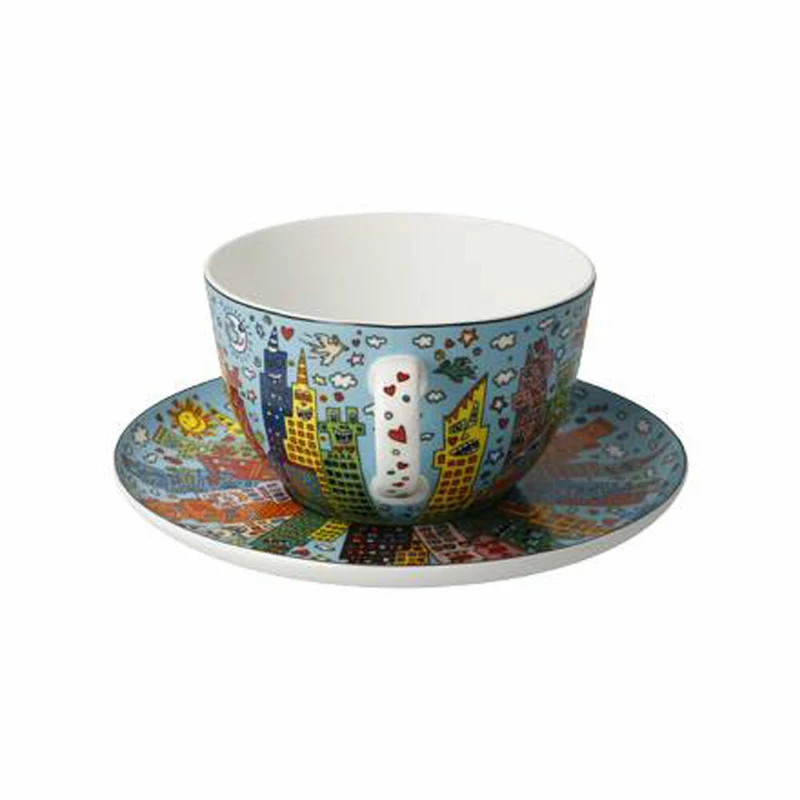 Goebel Milchkaffeetasse James Rizzi My New York City Day, Tasse, Kaffeetasse, Teetasse, Fine Bone China, 26103321