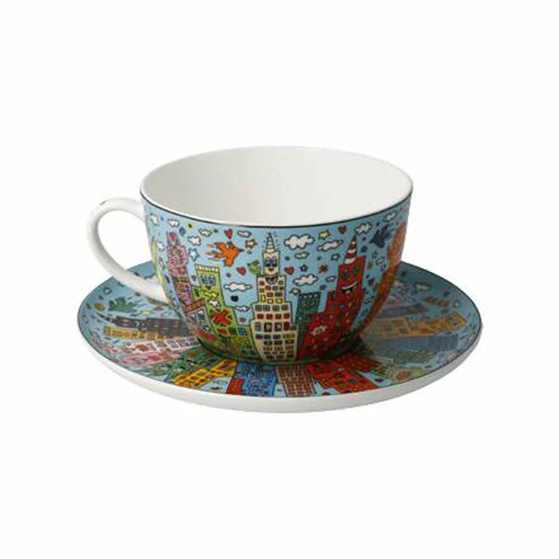 Goebel Milchkaffeetasse James Rizzi My New York City Day, Tasse, Kaffeetasse, Teetasse, Fine Bone China, 26103321