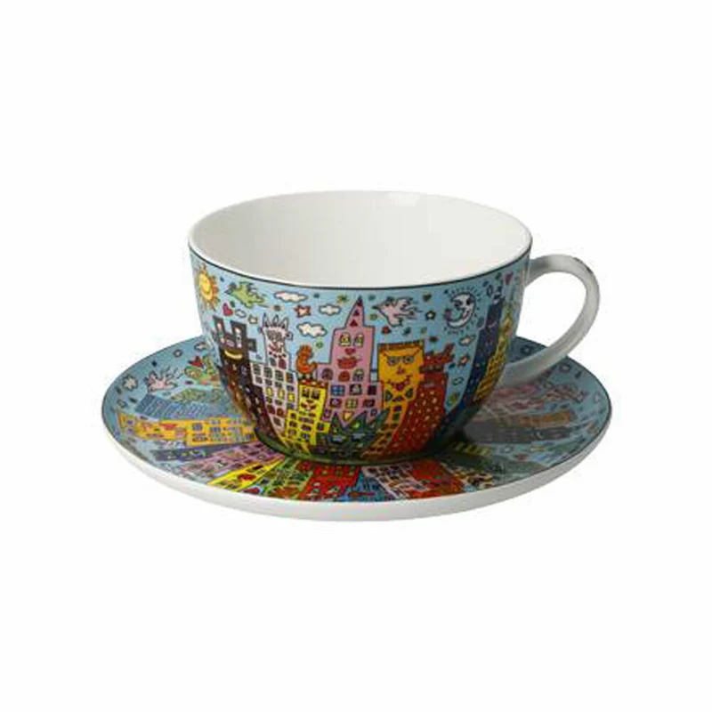 Goebel Milchkaffeetasse James Rizzi My New York City Day, Tasse, Kaffeetasse, Teetasse, Fine Bone China, 26103321