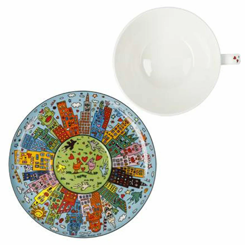 Goebel Milchkaffeetasse James Rizzi My New York City Day, Tasse, Kaffeetasse, Teetasse, Fine Bone China, 26103321