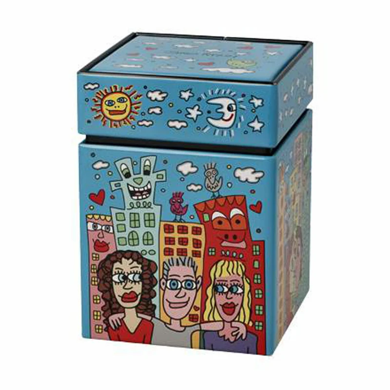 Goebel Teedose James Rizzi - Summer in the City, Aufbewahrungsdose, Tee Dose, Metall, 26103411