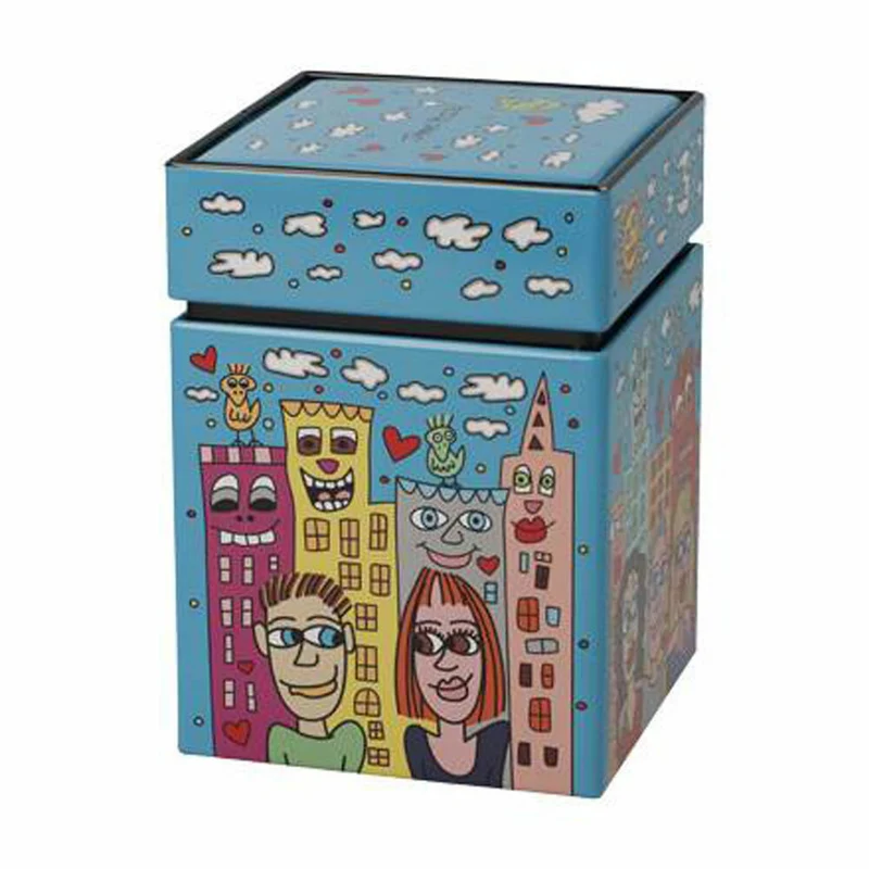 Goebel Teedose James Rizzi - Summer in the City, Aufbewahrungsdose, Tee Dose, Metall, 26103411