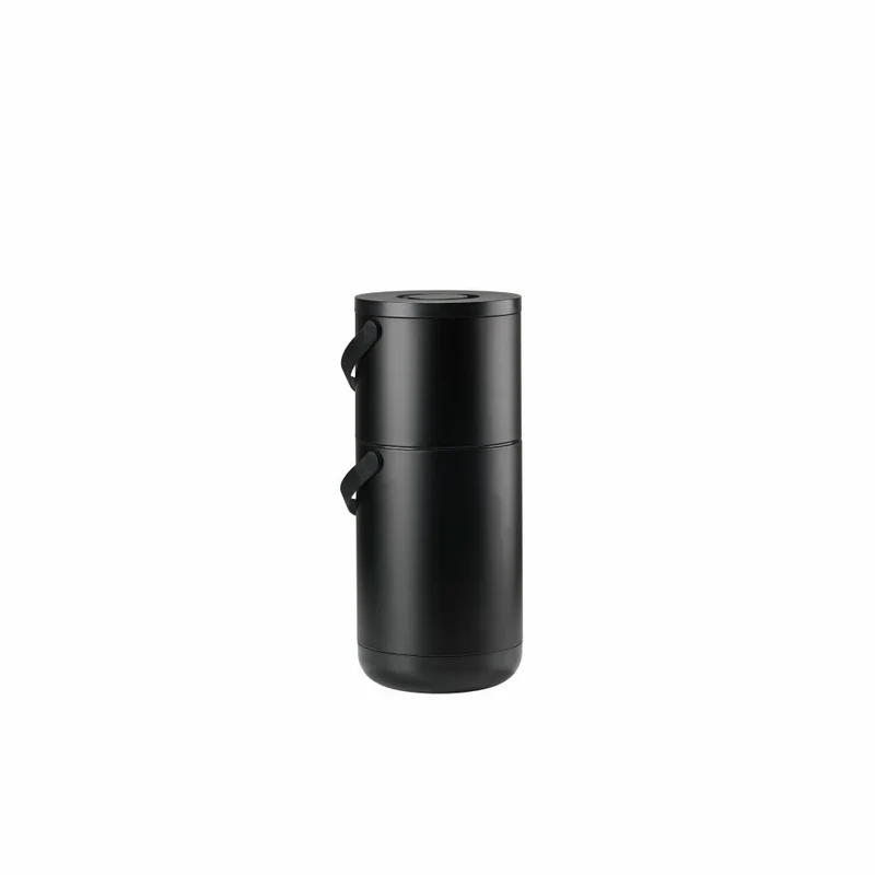 Zone Denmark Mülleimer Circular Set, Abfalleimer, Abfallbehälter, ABS, Black, 22 + 12 L, 26521