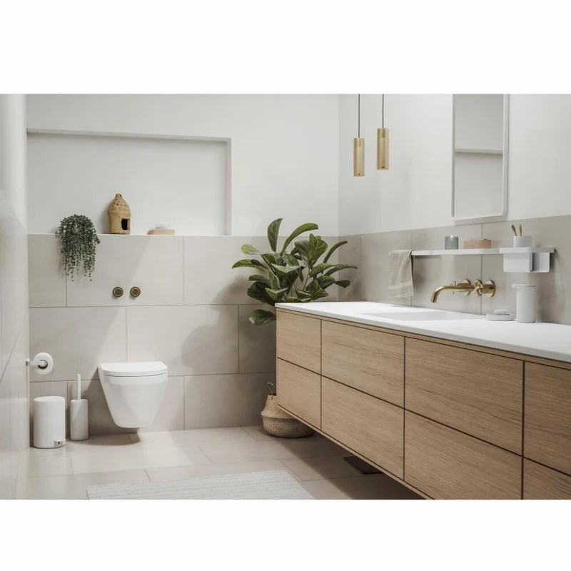 Zone Denmark Pedaleimer Rim, Treteimer, Mülleimer, Kosmetikeimer, Badeimer, Aluminium / ABS, White, 3 L, 14496